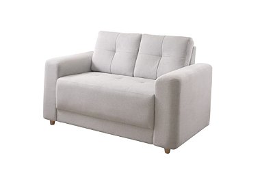 Sofá 02 Lugares Milano 1.41m Linho Bege - Rondomoveis