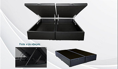 Base Box Baú Bipartido Casal 1.38m PPL  - Ortobello