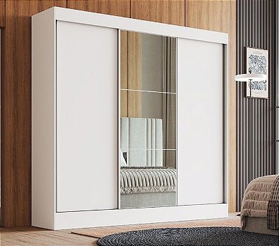 Roupeiro 3 Portas Michigan 89333 2.30m Branco  - Doripel