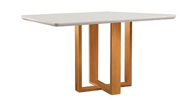 Mesa Evelin/Malaga 160×90 Vidro + 06 Cadeiras em Linho – Carvalho Decor