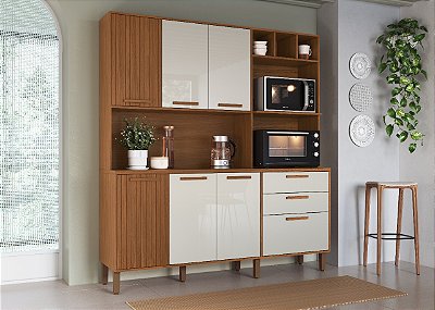 Kit Cozinha Grécia 2.19m 07 Portas e 02 Gavetas - Indekes