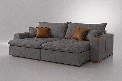Sofá Cama Belize 2.40m em Linho