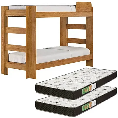 Kit Beliche Florida com 2 Colchões Solteiro D20 88×188