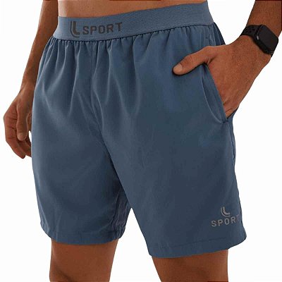 Short para Corrida Masculino LSport AM Fit Confort 76465 - Azul - Lupo
