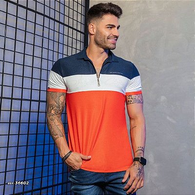 Polo masculina esportiva