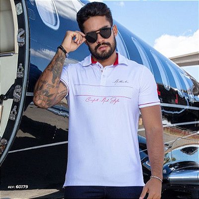 Camisa polo branca personalizada