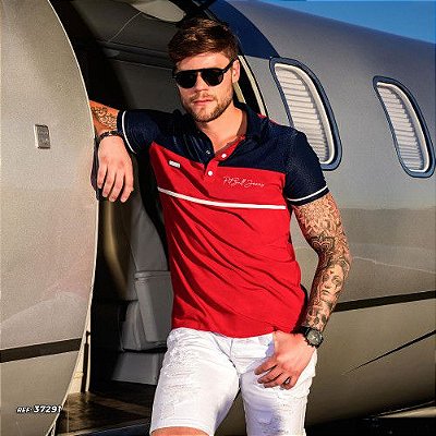 Polo masculina recortes