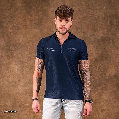 Polo masculina marinho