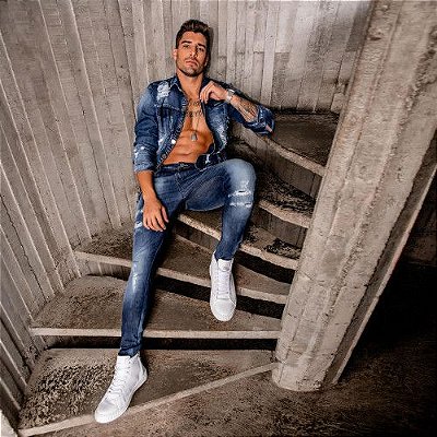 Calça masculina jeans urban estonado