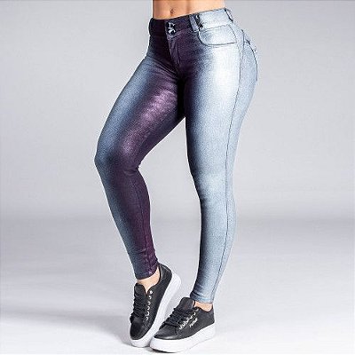Calça feminina jeans collor