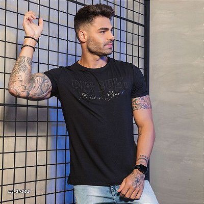 Camiseta masculina gola O