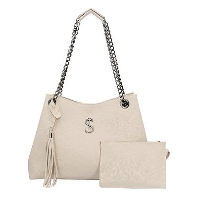Bolsa Lateral Feminina com Alça de Corrente e Necessaire Milão - Selten