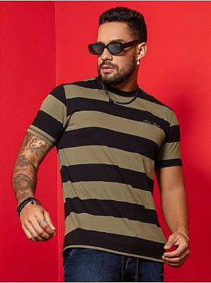 Camiseta Masculina Listrada