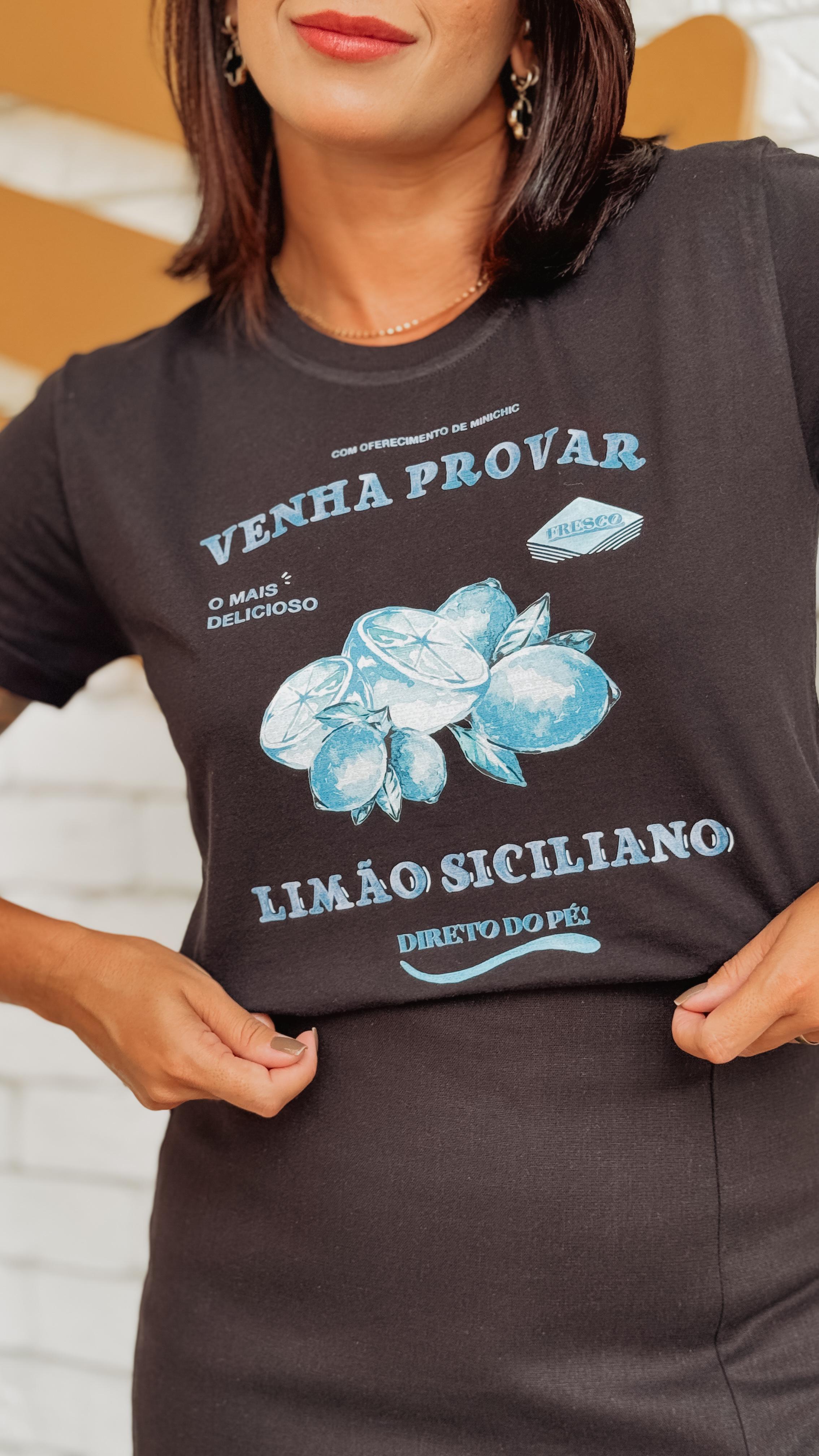 t-shirt orquidea - limão siciliano