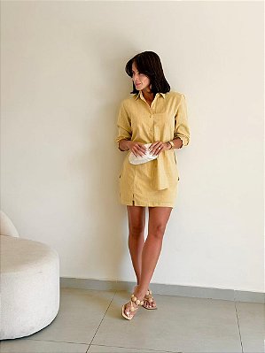 Short saia Leme- Linho