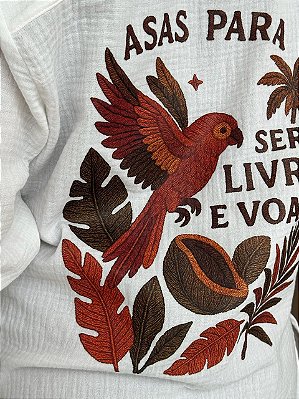 Chemise Mafeh - Asas Para ser Livre e Voar (Glitter)