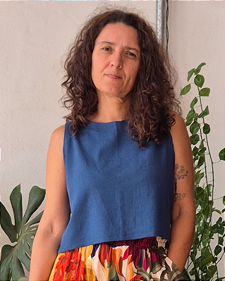 CROPPED REGATA LINHO AZUL