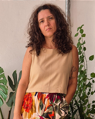 CROPPED REGATA LINHO BEGE