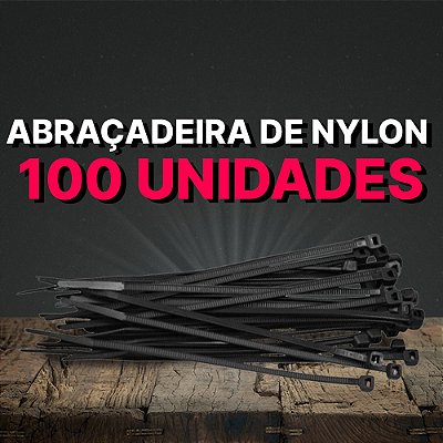 ABRAÇADEIRA DE NYLON PARA LACRE 100 UNIDADES