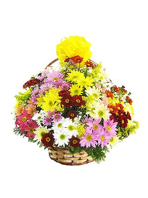 Cesta de Flores do Campo