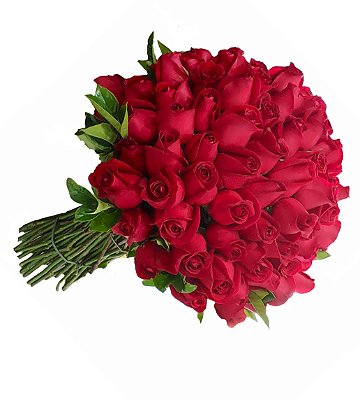 Buquê de 60 rosas vermelhas