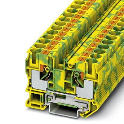 PT 10-PE BORNE CONECTOR DE PASSAGEM TERRA CONEXÃO PUSH-IN 3212131 PHOENIX CONTACT