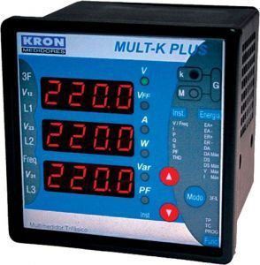 MULT-K PLUS VERSÃO E-13 MULTIMEDIDOR DE ENERGIA COM MEMÓRIA DE MASSA Z014815511105 KRON MEDIDORES