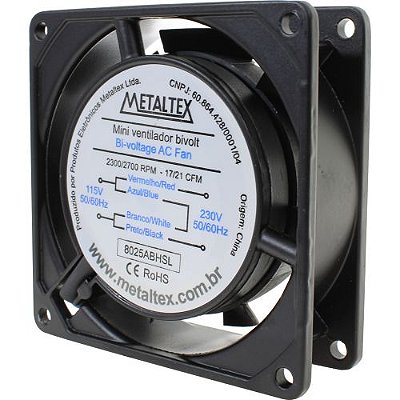 8025ABHSL VENTILADOR 80X80X25MM 115/230V METALTEX