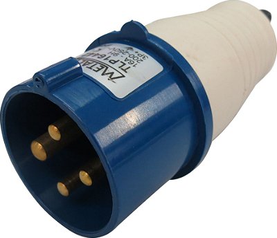 TLP16442 PLUG MACHO 16A 3P+E-9H AZUL METALTEX