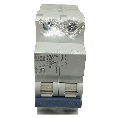 MDWP-C63-2 MINI DISJUNTOR CURVA C BIPOLAR 230/400V 15265740 WEG