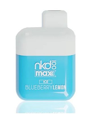 POD DESCARTAVEL NKD100 MAX - BLUEBERRY LEMON ICE - 4500 PUFFS - (BATERIA RECARREGAVEL) 5% NICOTINE