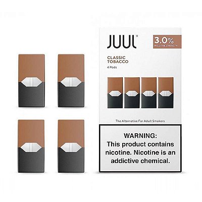 REFIL JUUL (PACK OF 4) TOBACCO CLASSICO 3% NIC SALT