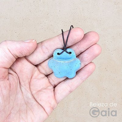 Colar Difusor Pessoal de Óleos Essenciais Flor Azul