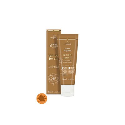 Vegana Creme Facial de Rosas Sempre Jovem 50ml