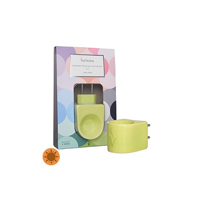 Via Aroma Aromatizador Elétrico Colors De Porcelana Limão Bivolt