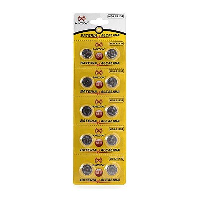 Bateria Botão MOX MO-LR1130 (Cartela C/ 10 PCS)