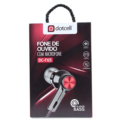 Fone de Ouvido com Fio e Microfone Dotcell DC-F65