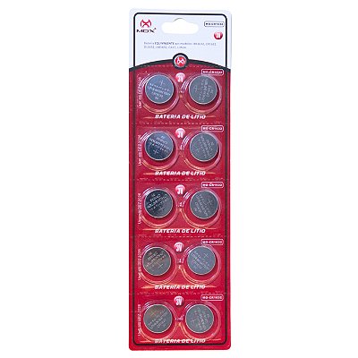 Bateria Botão MOX MO-CR1632 (Cartela C/ 10 PCS)