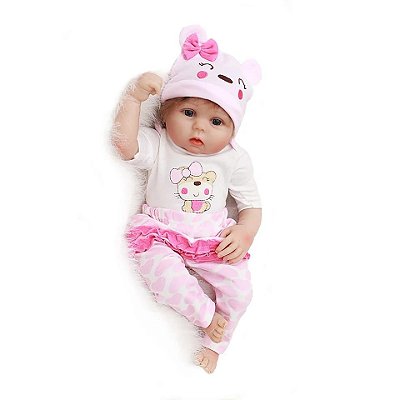 Boneca Bebe Reborn Realista Silicone Menino Caio 48cm - Malki toys