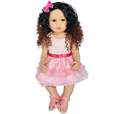 Boneca Bebe Reborn Corpo de Silicone Juliana - 55cm
