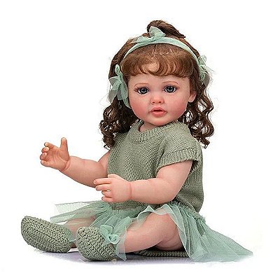 Boneca Bebe Reborn Realista Silicone Eloah - 55cm