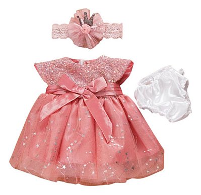 Vestido Princesa Boneca Bebe Reborn - 55Cm