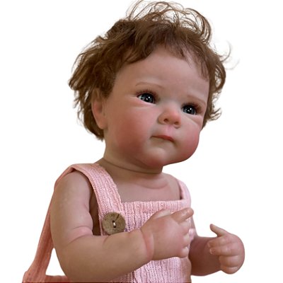 Boneca Bebe Reborn Corpo de Silicone Bubu - 48cm