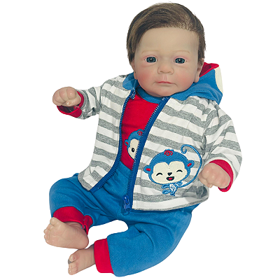 Boneco Bebe Reborn Corpo de Tecido  Ravi - 48cm