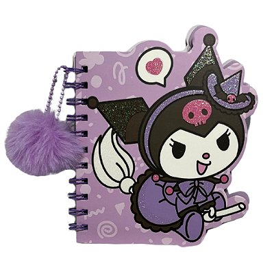 Caderno Kuromi com Chaveiro
