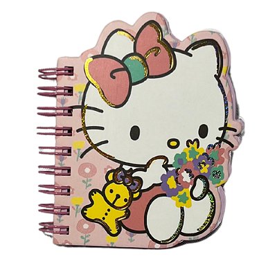 Bloco de Notas Hello Kitty - Floral