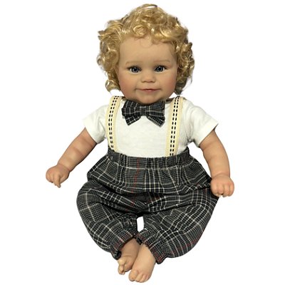 Boneco Bebe Reborn Realista Tecido Miguel - 55cm