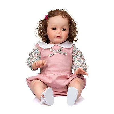 Boneca Bebe Reborn Realista de Tecido Gabriela - 60cm