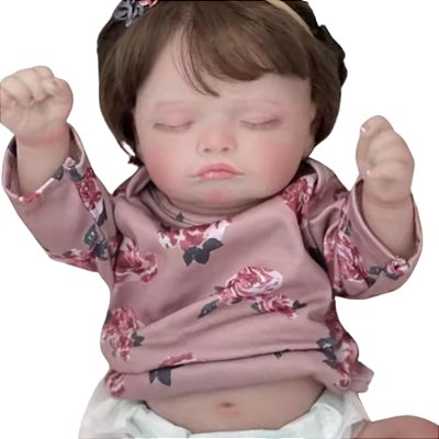 Boneca Bebe Reborn Corpo de Silicone Any - 55cm