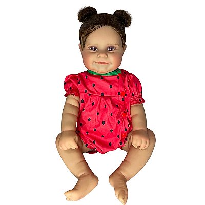 Boneca Bebe Reborn Corpo de Silicone Helena - 55cm